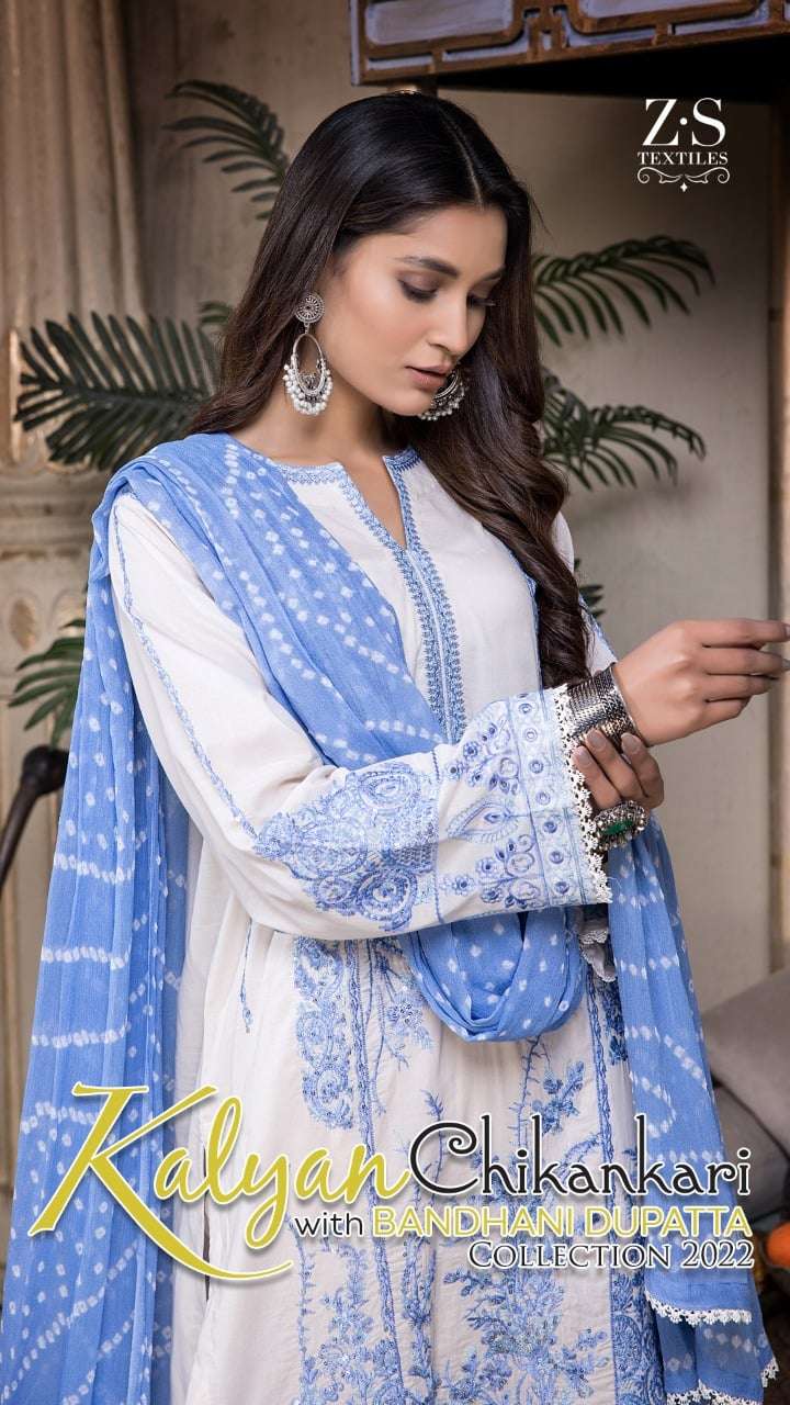 Kalyan ChikanKari With Bandhani Dupatta